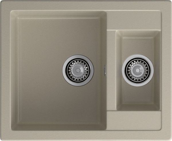 GRANFEST Мойка композит QUADRO GF-Q--610K 1.5-чаши. 610*500мм  топаз арт.GF-