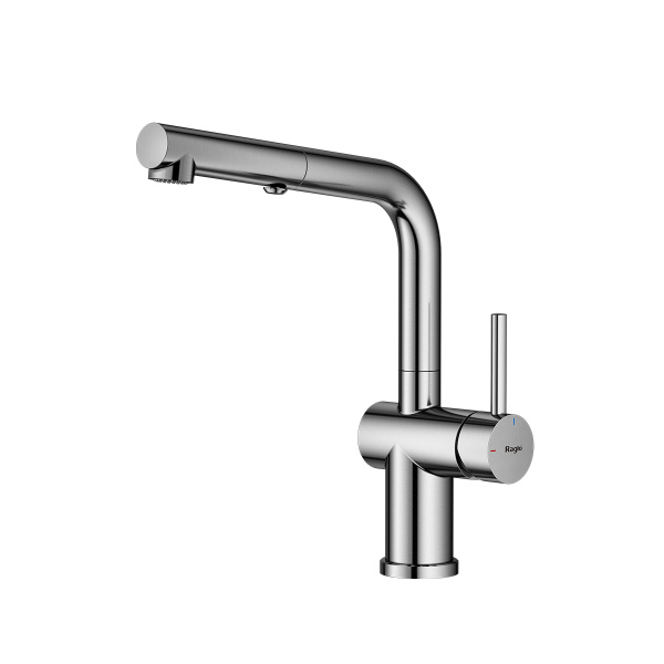 Смеситель Raglo для кухни  с выдвижным изливом, сатин R86.49.05
