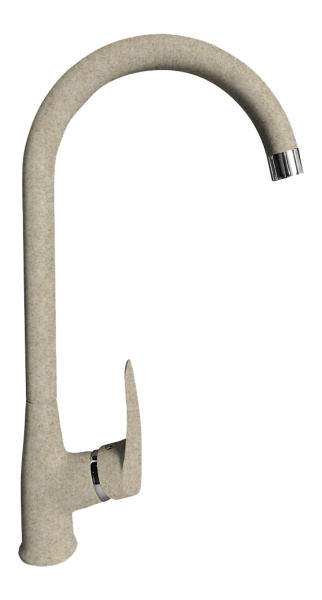 Смеситель для кухни боковой U-образ. D-35mm (песочный) GranFest QUARZ