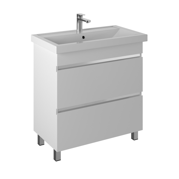 Тумба под раковину Briz Элен классик 80 см, белый глянец