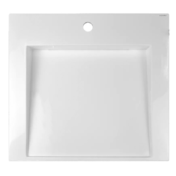 Раковина Azario Domino 600х555х80 литьевой мрамор, сифон в комплекте, белая (CS00082282) в магазинах СантехГид