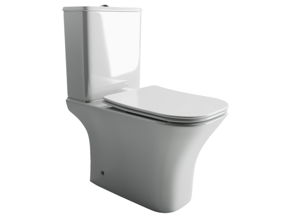 Напольный унитаз с бачком Alfa Rimless,  двойной смыв 3/6 арматура, нижняя подводка глубокий смыв, г