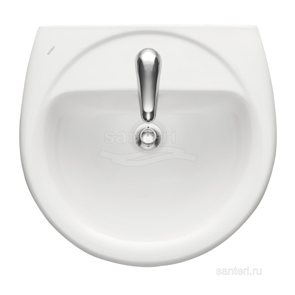 Раковина Santeri Соната с переливом белый 131112S0011B0 в магазинах СантехГид