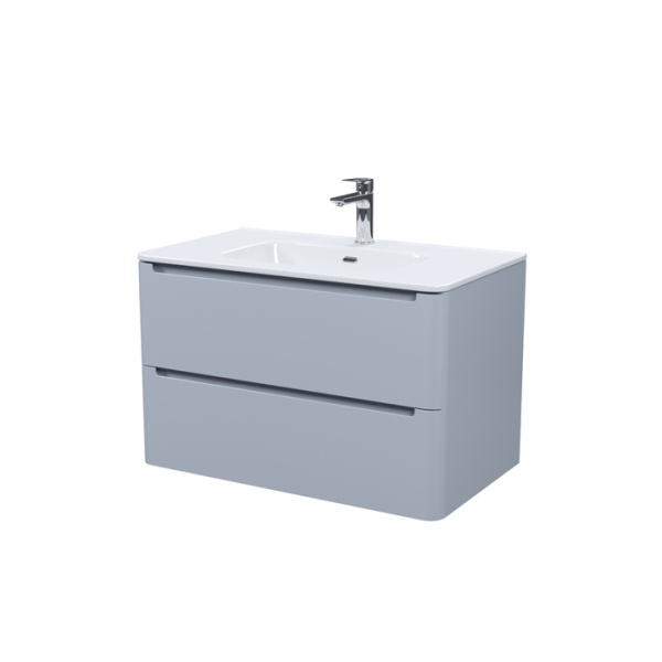 Тумба с умывальником, подвесная, 80 см, светло-серый, Edifice, IDDIS, EDI80L0i95K  подходит умыв. 0108000i28