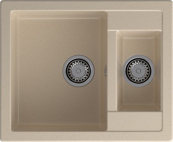 GRANFEST Мойка композит QUADRO GF-Q--610K 1.5-чаши. 610*500мм, кашемир