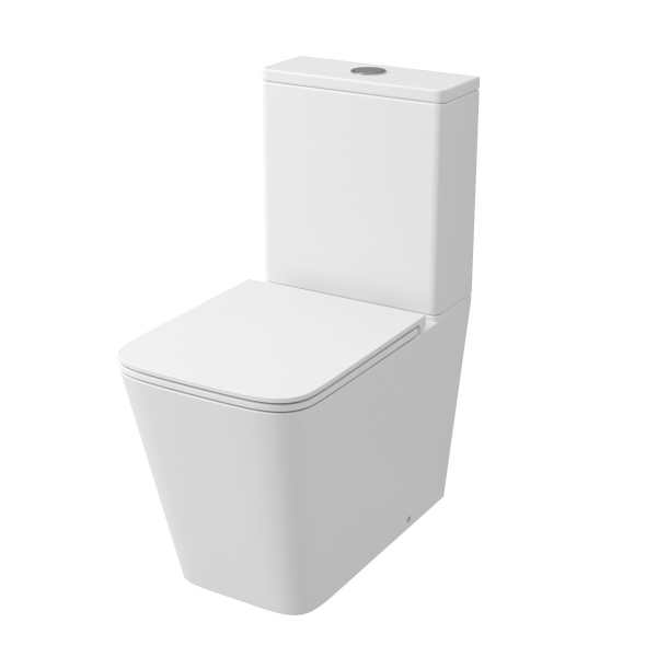 Унитаз напольный Grossman (610х365х825) безободковый,смыв торнадо,белый матовый с тонкой GR-4418MSQ