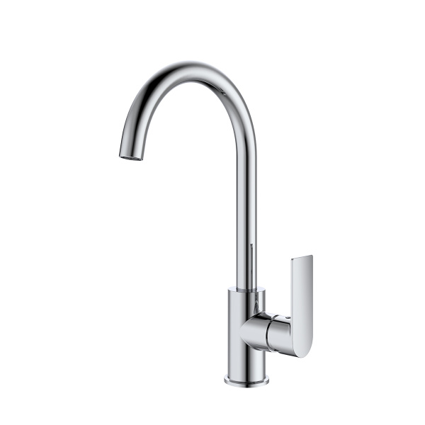 Смеситель Splenka S05.40 для кухни высокий поворотный излив, хром