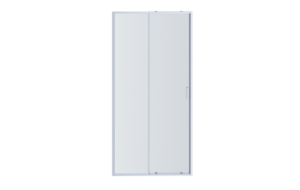 Душевая дверь двухэлементная, раздвижная1200x2000 профиль хром, стекло прозрачное AQ NAA 6121-120 