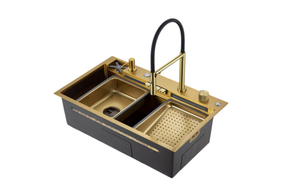 Мойка многофункциональная сатин золото GAPPO GS7547-13