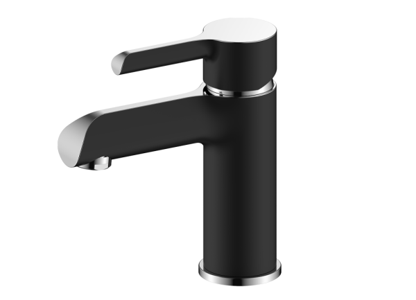 Смеситель для раковины чёрный/хром GAPPO G1003-6