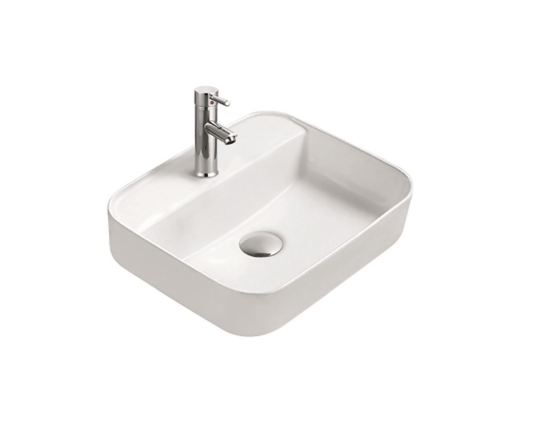 Раковина накладная для установки на столешницу AQUATEK ВЕГА AQ5506-00, 500*395*140 мм, с отверстием под смеситель, цвет белый в магазинах СантехГид