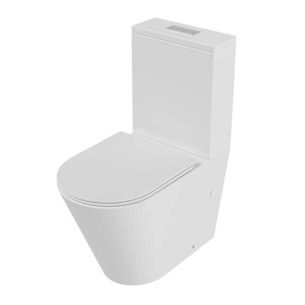 Унитаз напольный Grossman (640х360х835) безободковый,белый матовый с тонкой крышкой,микро GR-4458MSQ