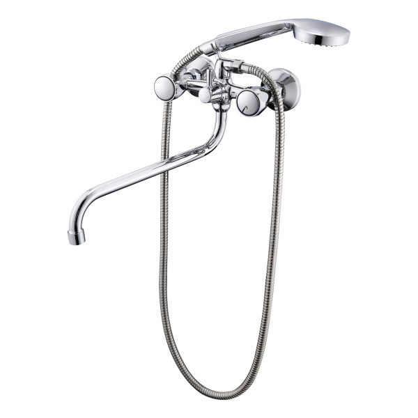 Смеситель Prohanss P12.22 для ванны и душа вентильный поворотный излив 30 см, хром