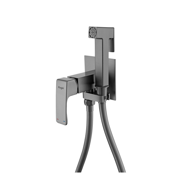 Смеситель Raglo с гигиеническим душем встраиваемый , графит R02.54.09