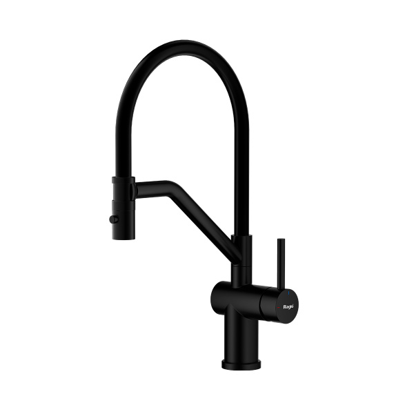 Смеситель Raglo для кухни съёмный гибкий излив с магнитным фиксатором, черный R86.41.06