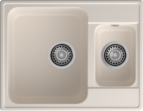 GranFest QUARZ (ECO-09) Мойка 1.5-чаш. 620*480 (белый)