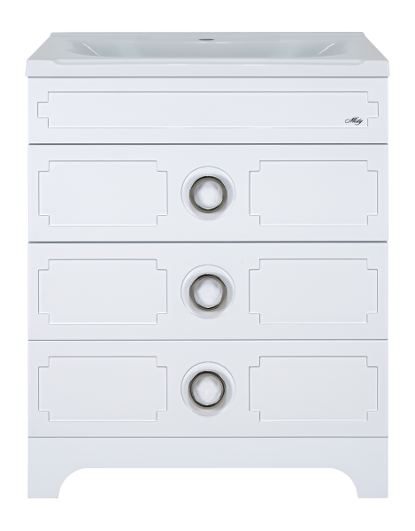 Тумба Лейла -100 с 3 ящ. белая + раковина