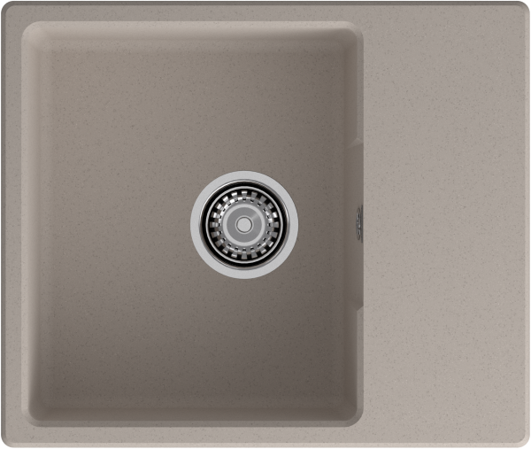 GRANFEST Мойка URBAN 658L  1-чаша+крыло 580*490мм песочный арт.GF-UR-