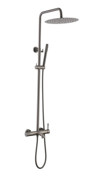 Стойка для душа со смесителем , Uno Gun Metall