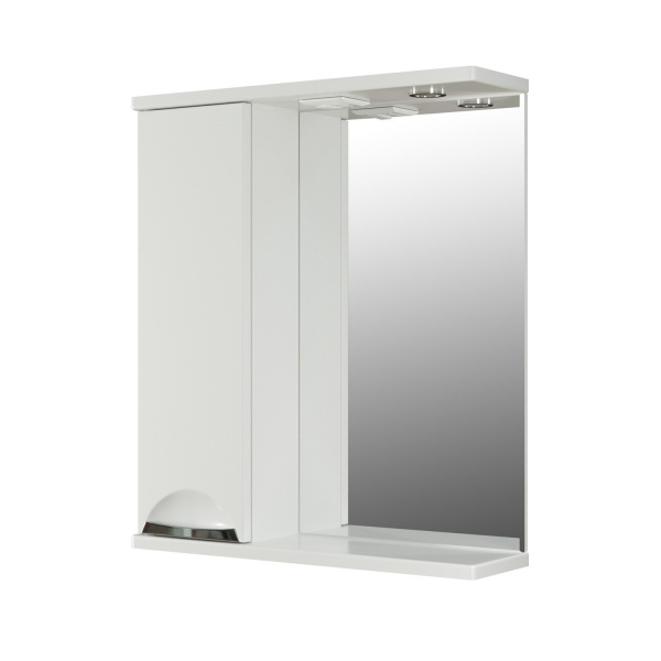 Зеркальный шкаф "ЭТЬЕН-60" левый с подсветкой  (ПВХ)