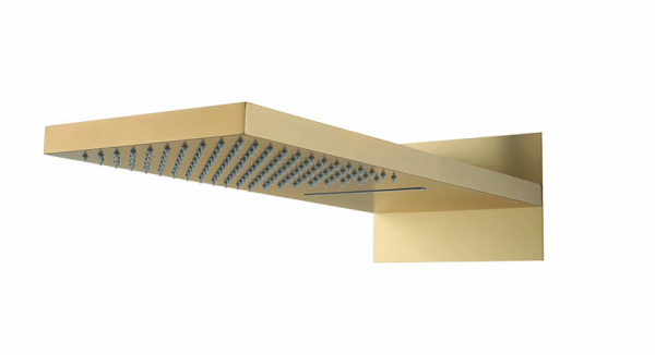 Лейка верхняя FUSION Mat Gold c каскадом 