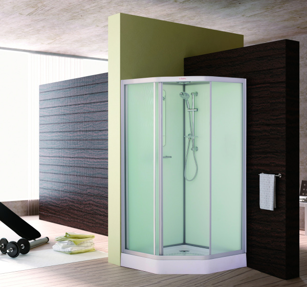 Кабина пятиугольная с крышей EST-90PR: Размер:90 х 90 х 210см