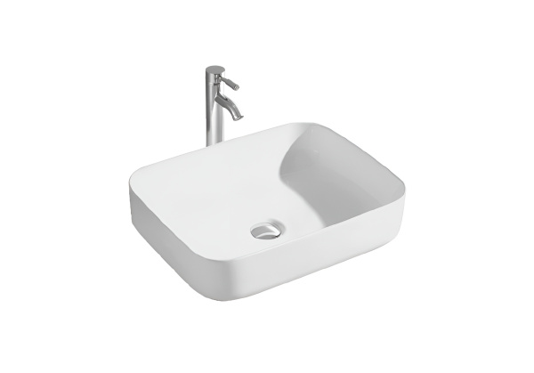 Раковина накладная для установки на столешницу AQUATEK ВЕГА AQ5515-MW 500*390*130, матовый белый в магазинах СантехГид