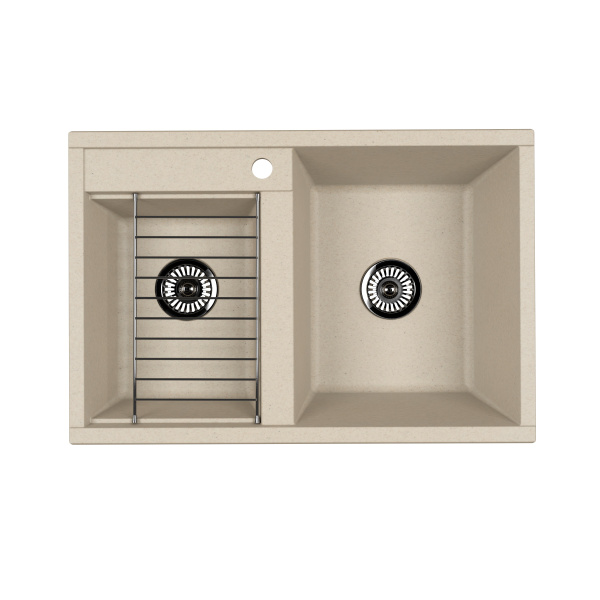 Мойка для кухни AQUATON Делия 78 DBL 2 чаши шампань 1A723132DE290