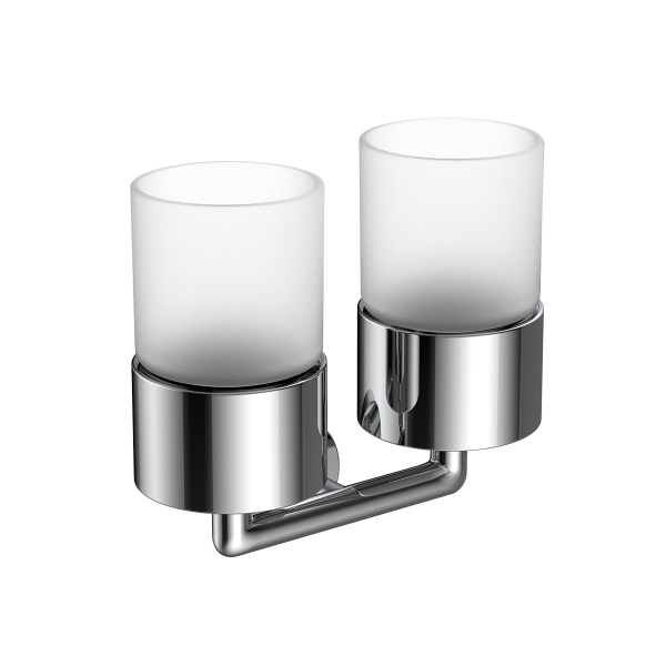 Стакан для зубных щеток с держателем Raglo R320.08 двойной,хром