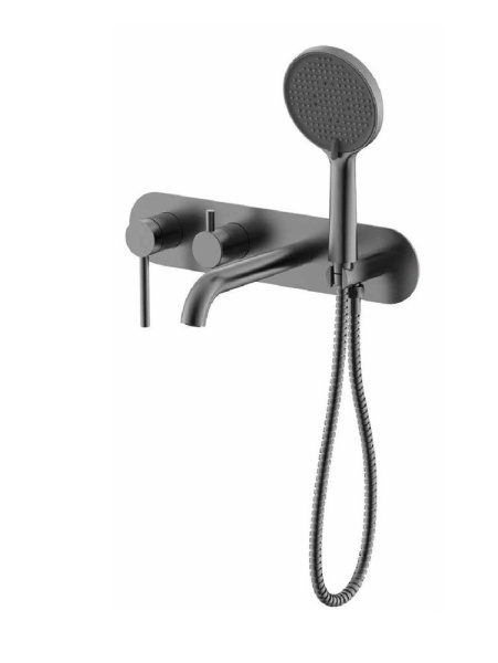 Встраиваемый смеситель для ванны и душа оружейная сталь GAPPO G3306-9