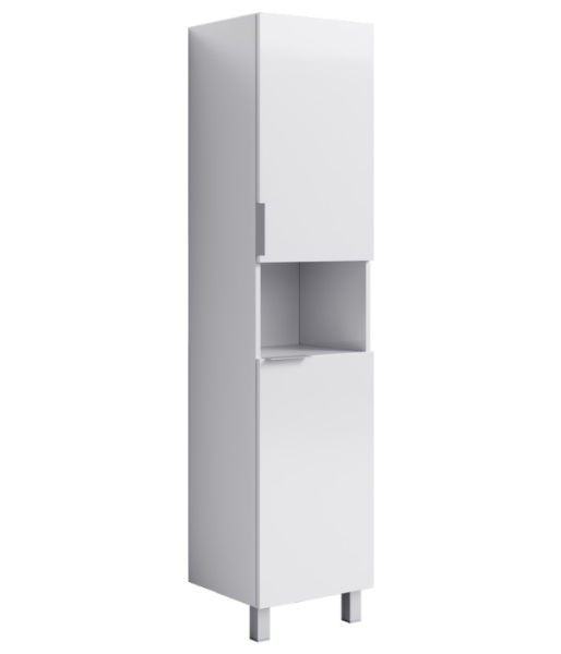 Напольный пенал универсальный левый/правый с двумя дверьми.Вариант с бельевой корзиной.