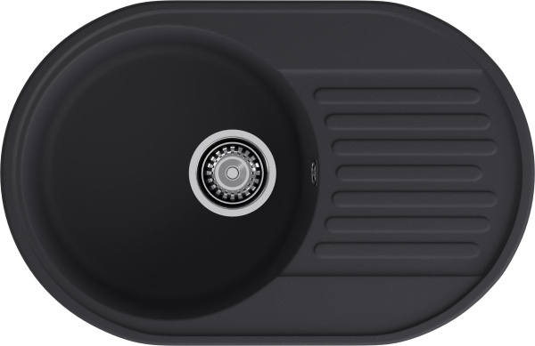 GranFest QUARZ (ECO-18) Мойка чаша+кр 740*480 (черный)