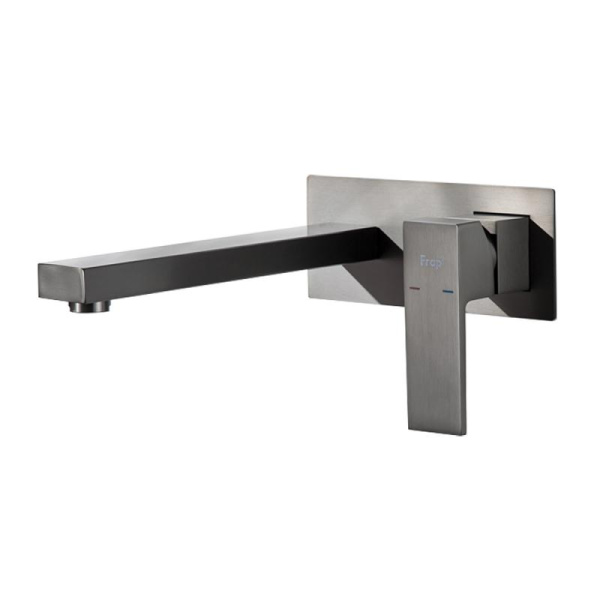 Встраиваемый смеситель для раковины оружейная сталь FRAP F1291-9