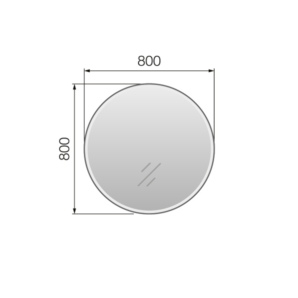 Зеркало Aurora 80 