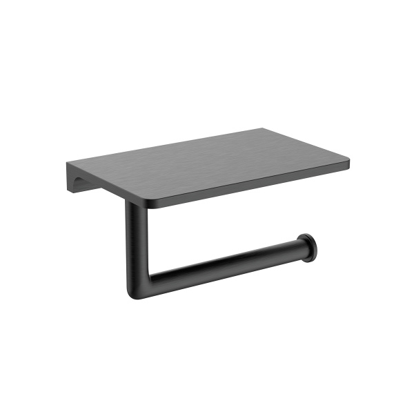 Держатель для туалетной бумаги Raglo R320.03.09 с полкой,графит