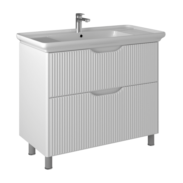 Тумба под раковину Briz Монблан 105 см, белый глянец