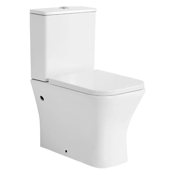 Унитаз-компакт Azario Blaise 385х615х801 напольный, безободковый с быстросъемным сиденьем микролифт () AZ-55-1