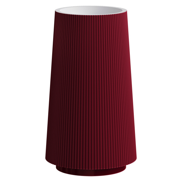 Раковина напольная рифленая Corian 480*480*850 Burgundy в магазинах СантехГид