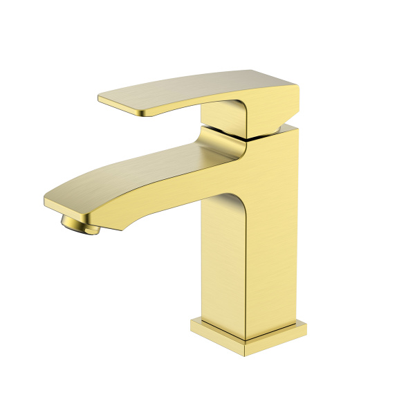 Смеситель Raglo для раковины монолитный, сатин золотой R01.10.03