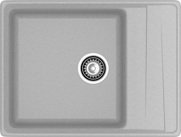 GRANFEST Мойка композит LEVEL, GF-LV-660L, чаш+кр 660*500, серый