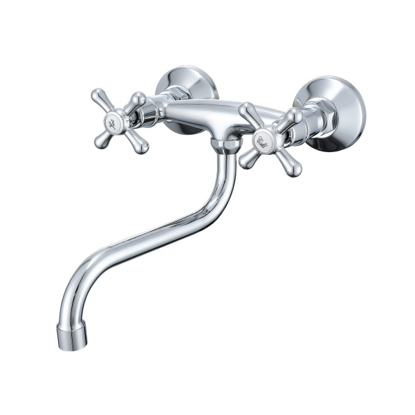 Смеситель Prohanss P10.46 для кухни настенный поворотный излив 25см, хром
