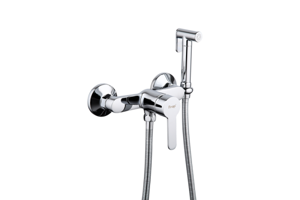 Гигиенический душ с настенным смесителем хром FRAP F2041