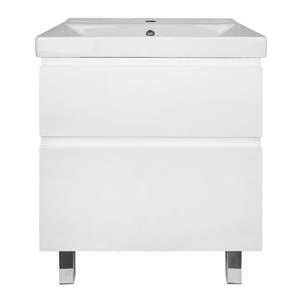 Комплект Тумба Azario Мила 60Н 600х475х860 напольная, с раковиной Tempo 60, белый матовый () CS00091364