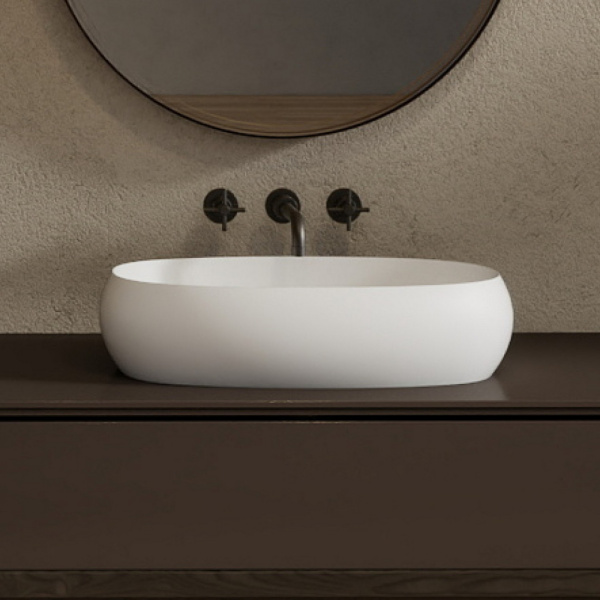 Раковина накладная ABBER Stein AS2632 белая матовая в магазинах СантехГид