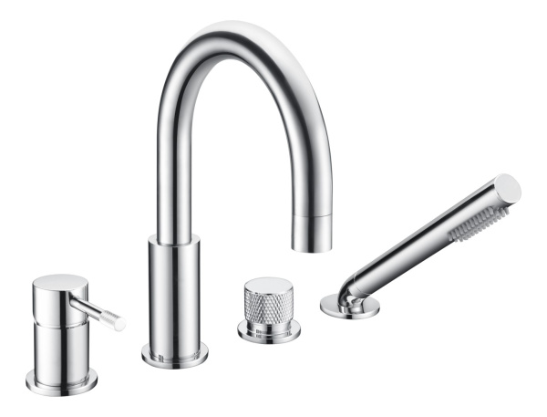 Смеситель врезной на борт ванны UNO Chrome