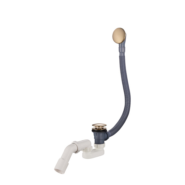 Слив-перелив для ванны Raglo R600.31.03 автоматический (клик-клак), латунь/пластик, сатин золотой