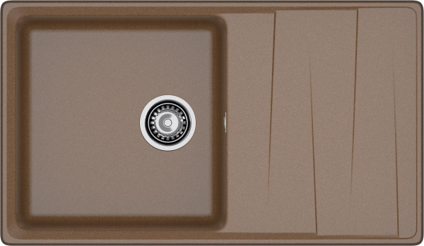 GRANFEST Мойка композит LEVEL , GF-LV-860L, чаша+крыло 860*500, терракот