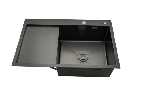 Мойка 0.8мм черная 780x500x215mm GAPPO GS7850-6R
