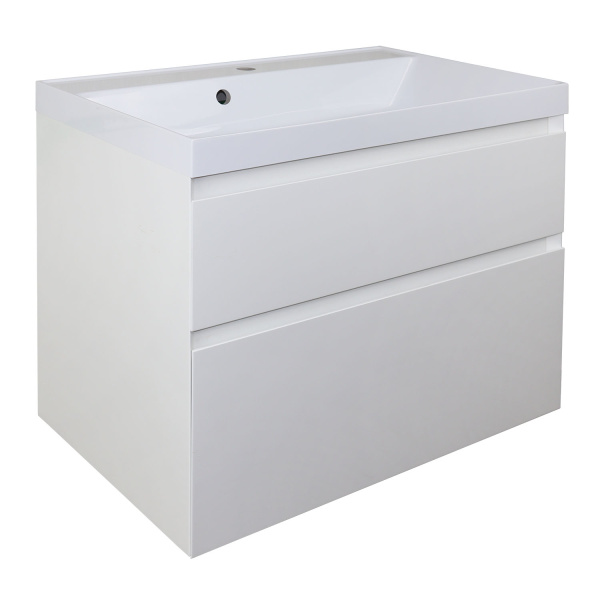 Комплект тумба Azario Velluto 80 800х450х660 подвесная, с раковиной Slim 80, белый матовый () CS00088603