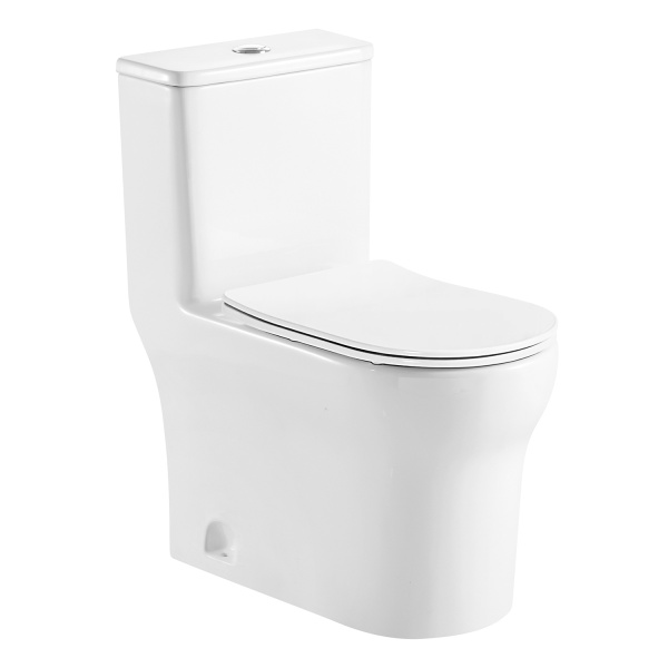 Унитаз-моноблок AZARIO SINTO 720х390х765 напольный, в комплекте с сиденьем дюропласт микролифт, белый () AZ-1098